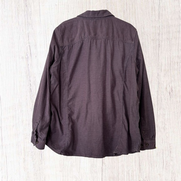 Carhartt Women’s Solid Hamilton Rugged Flex Button Down Shirt in Sparrow size XL - Picture 2 of 6